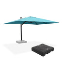 PURPLE LEAF Outdoor Sun Heavy Duty Large Cantilever Umbrella with Base