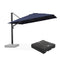 PURPLE LEAF Outdoor Sun Heavy Duty Large Cantilever Umbrella with Base