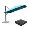 PURPLE LEAF Outdoor Sun Heavy Duty Large Cantilever Umbrella with Base