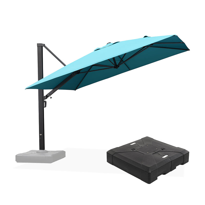 PURPLE LEAF Outdoor Sun Heavy Duty Large Cantilever Umbrella with Base
