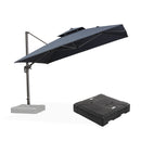 PURPLE LEAF UV50+ Fade Resistant Cantilever Umbrella, Patio Umbrellas with Base