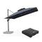 PURPLE LEAF UV50+ Fade Resistant Cantilever Umbrella, Patio Umbrellas with Base