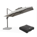 PURPLE LEAF UV50+ Fade Resistant Cantilever Umbrella, Patio Umbrellas with Base