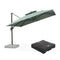 PURPLE LEAF UV50+ Fade Resistant Cantilever Umbrella, Patio Umbrellas with Base