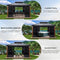 PURPLE LEAF 12' x 14' Hardtop Gazebo For Patio Screen House Backyard Sunroom With LED Lights Outdoor Aluminum Solarium Canopy - Purple Leaf Garden