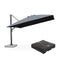 PURPLE LEAF Outdoor Sun Heavy Duty Large Cantilever Umbrella with Base