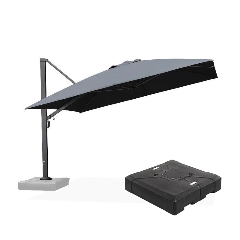 PURPLE LEAF Outdoor Sun Heavy Duty Large Cantilever Umbrella with Base