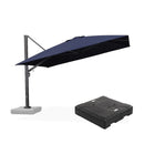 PURPLE LEAF Outdoor Sun Heavy Duty Large Cantilever Umbrella with Base