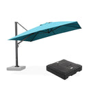 PURPLE LEAF Outdoor Sun Heavy Duty Large Cantilever Umbrella with Base