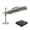 PURPLE LEAF UV50+ Fade Resistant Cantilever Umbrella, Patio Umbrellas with Base