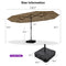 PURPLE LEAF Table Umbrella with Lights Double-Sided Market Umbrella with Base
