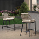 PURPLE LEAF Bar Stool Set of 2, Modern Counter Stool & Bar Stools with Cushions, Isand Bar Stools.