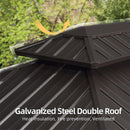 PURPLE LEAF 6' x 8' Hardtop Grill Gazebo For Patio Permanent Metal Roof Outside Sun Shade Outdoor BBQ Canopy - Purple Leaf Garden