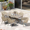 PURPLE LEAF 7/9/11 Pieces Outdoor Dining Set for Garden, Champagne Rattan Chairs and Dinign Table - Purple Leaf Garden