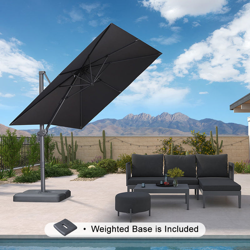 PURPLE LEAF UV Resistant Patio Umbrella Affordable Outdoor Umbrella with Base