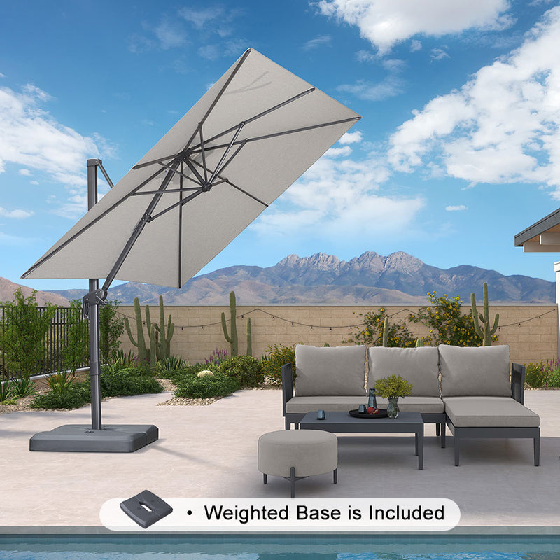 PURPLE LEAF UV Resistant Patio Umbrella Affordable Outdoor Umbrella with Base