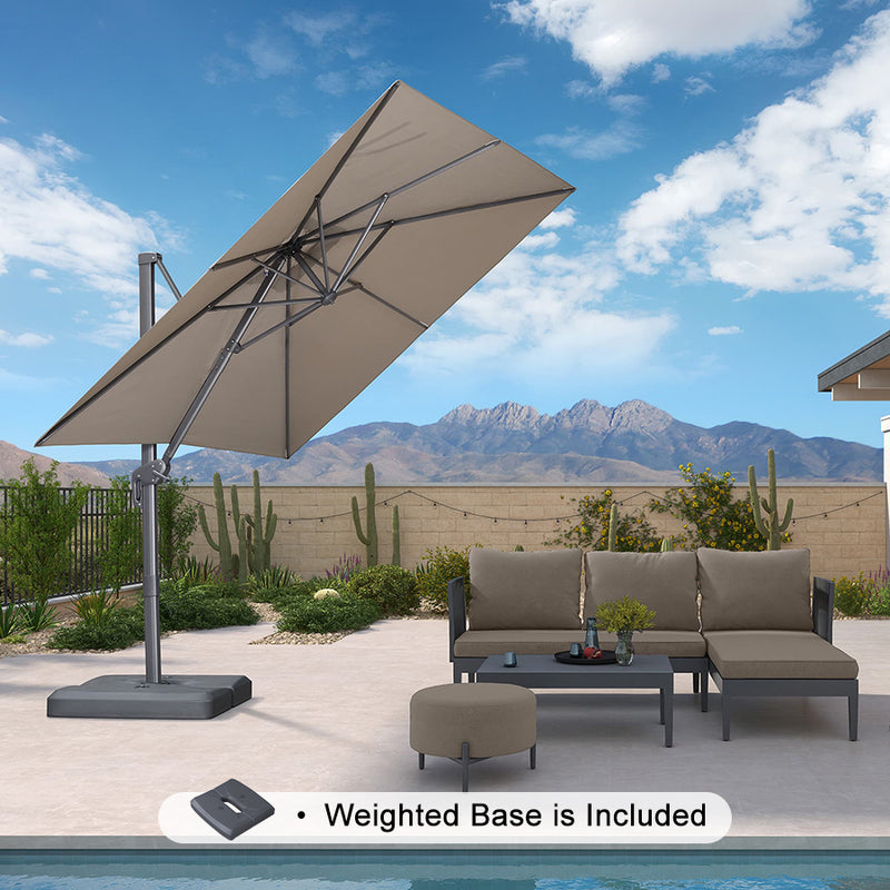 PURPLE LEAF UV Resistant Patio Umbrella Affordable Outdoor Umbrella with Base
