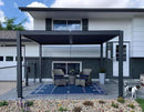 PURPLE LEAF Caesar Outdoor Louvered Pergola Patio Sun Shade Shelter with Adjustable Hardtop Patio Pergola Grey