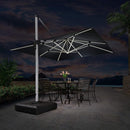 【Outdoor Idea】PURPLE LEAF Porch Umbrellas, Outdoor Patio Umbrella with Base, Grey - Purple Leaf Garden