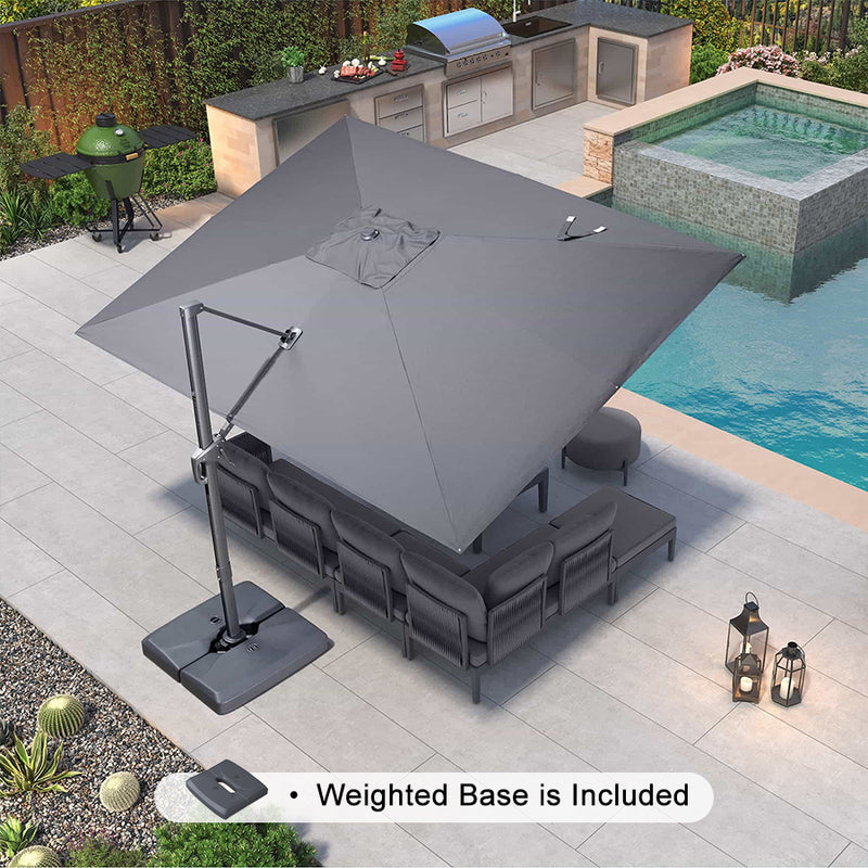 PURPLE LEAF UV Resistant Patio Umbrella Affordable Outdoor Umbrella with Base