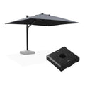 PURPLE LEAF Outdoor Sun Heavy Duty Large Cantilever Umbrella with Base