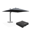 PURPLE LEAF Outdoor Sun Heavy Duty Large Cantilever Umbrella with Base