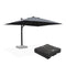 PURPLE LEAF Outdoor Sun Heavy Duty Large Cantilever Umbrella with Base