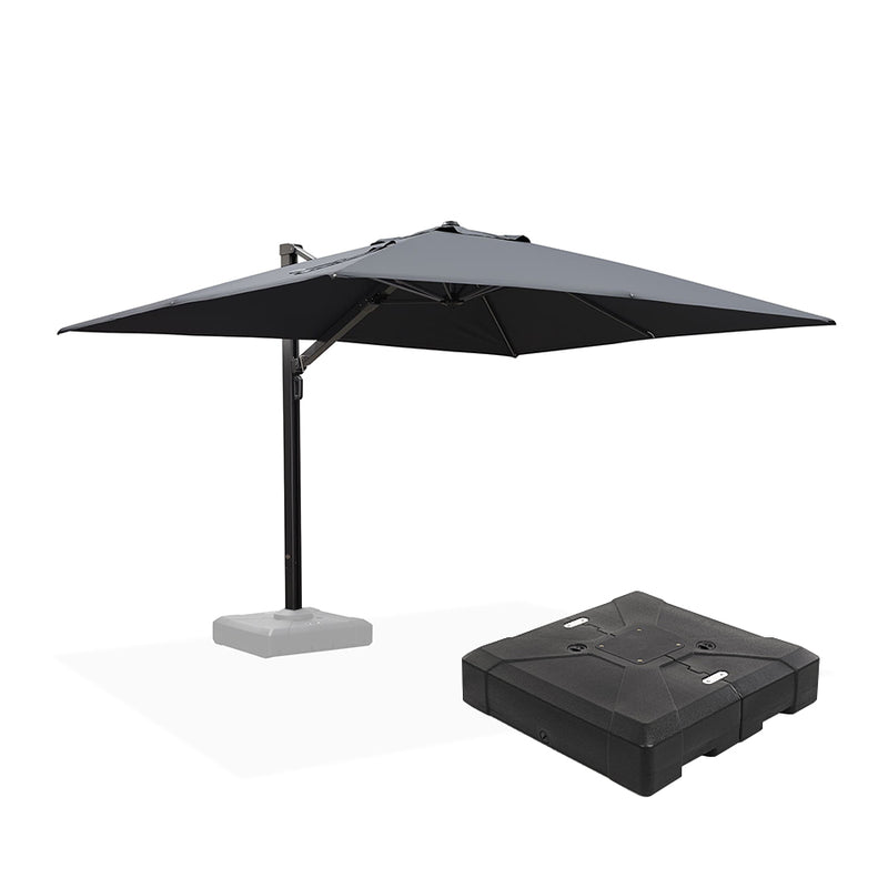 PURPLE LEAF Outdoor Sun Heavy Duty Large Cantilever Umbrella with Base