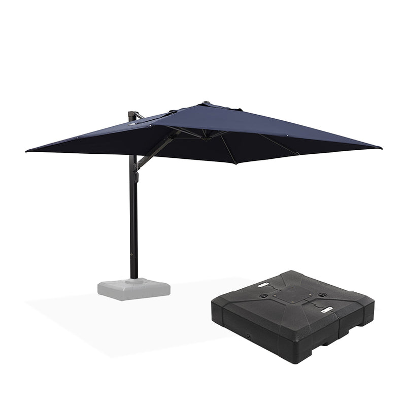 PURPLE LEAF Outdoor Sun Heavy Duty Large Cantilever Umbrella with Base