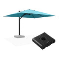PURPLE LEAF Outdoor Sun Heavy Duty Large Cantilever Umbrella with Base