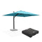 PURPLE LEAF Outdoor Sun Heavy Duty Large Cantilever Umbrella with Base