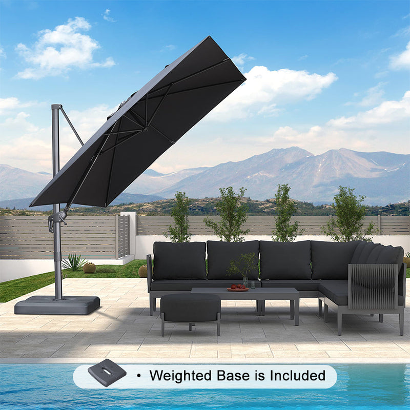 PURPLE LEAF UV Resistant Patio Umbrella Affordable Outdoor Umbrella with Base