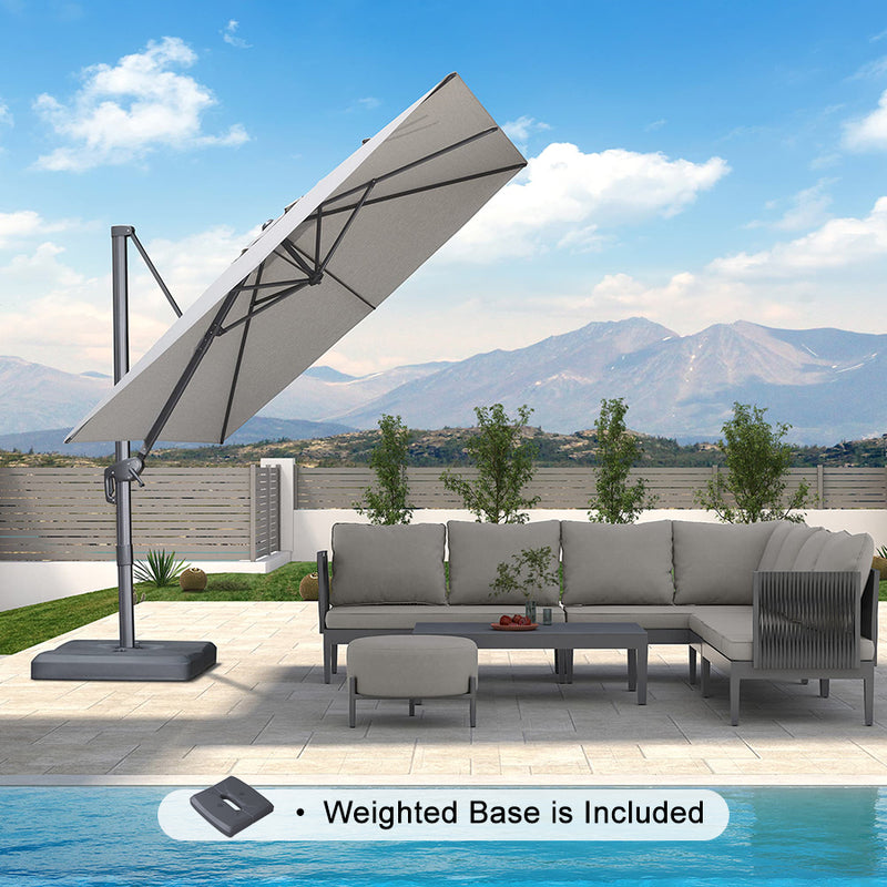 PURPLE LEAF UV Resistant Patio Umbrella Affordable Outdoor Umbrella with Base