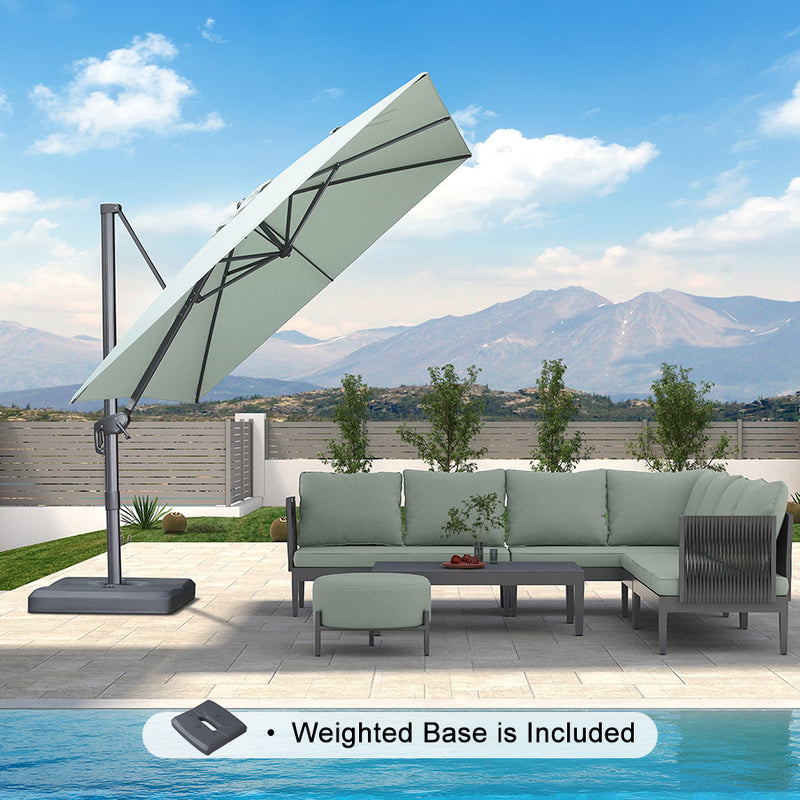 PURPLE LEAF UV Resistant Patio Umbrella Affordable Outdoor Umbrella with Base