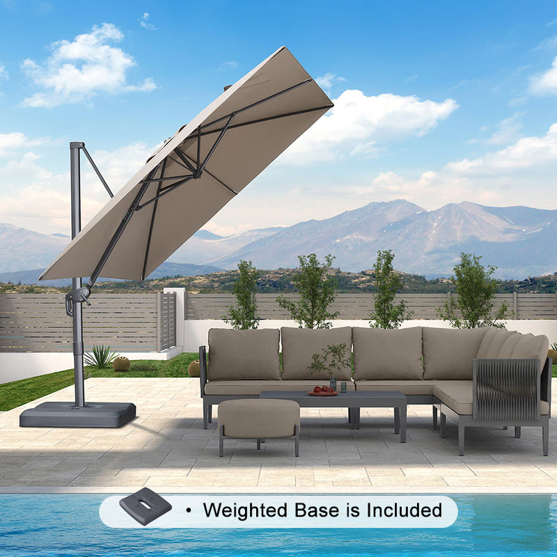 PURPLE LEAF UV Resistant Patio Umbrella Affordable Outdoor Umbrella with Base