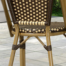 OPEN BOX I PURPLE LEAF Bistro Chair (Set of 2) French Hand-Woven Wicker Chairs