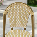 OPEN BOX I PURPLE LEAF Bistro Chair (Set of 2) French Hand-Woven Wicker Chairs