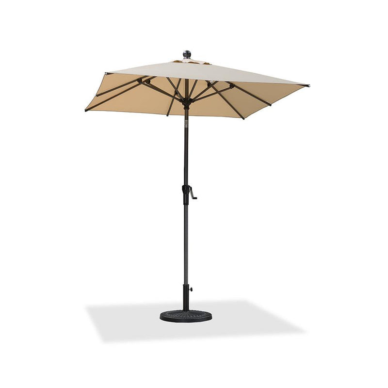 PURPLE LEAF Crank and Tilt Table Umbrella Outdoor Patio Market Umbrella with Visible Hand Crank System - Purple Leaf Garden