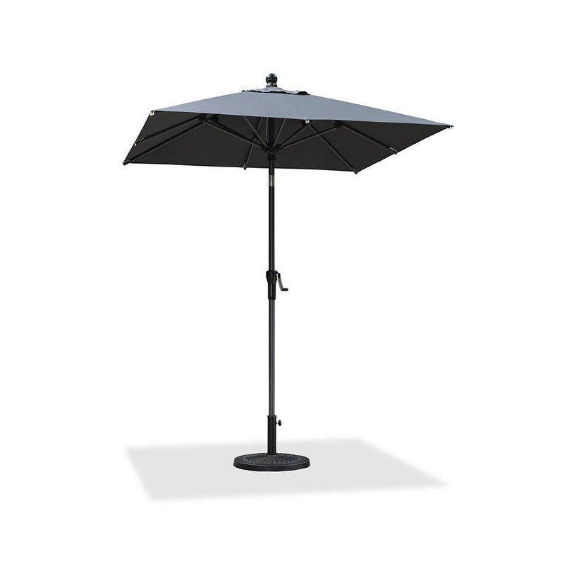 PURPLE LEAF Crank and Tilt Table Umbrella Outdoor Patio Market Umbrella with Visible Hand Crank System - Purple Leaf Garden