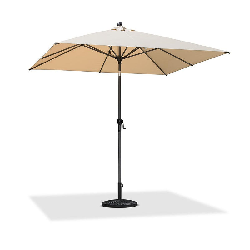 PURPLE LEAF Crank and Tilt Table Umbrella Outdoor Patio Market Umbrella with Visible Hand Crank System - Purple Leaf Garden