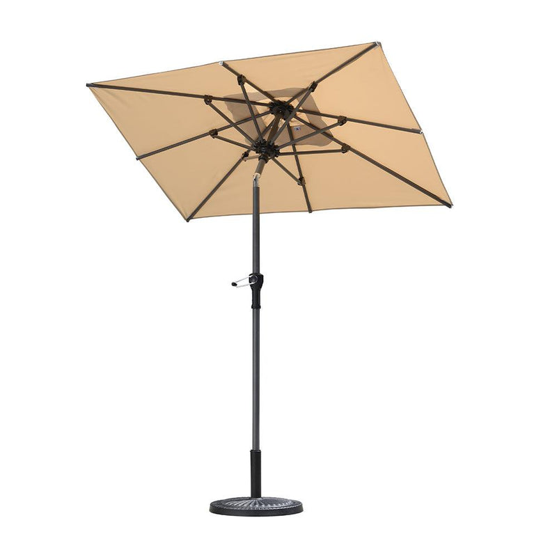 PURPLE LEAF Crank and Tilt Table Umbrella Outdoor Patio Market Umbrella with Visible Hand Crank System - Purple Leaf Garden