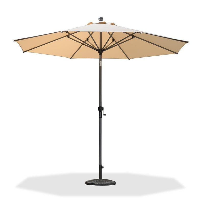 PURPLE LEAF Crank and Tilt Table Umbrella Outdoor Patio Market Umbrella with Visible Hand Crank System - Purple Leaf Garden