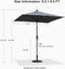 PURPLE LEAF Crank and Tilt Table Umbrella Outdoor Patio Market Umbrella with Visible Hand Crank System - Purple Leaf Garden