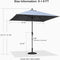 PURPLE LEAF Crank and Tilt Table Umbrella Outdoor Patio Market Umbrella with Visible Hand Crank System - Purple Leaf Garden