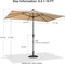 PURPLE LEAF Crank and Tilt Table Umbrella Outdoor Patio Market Umbrella with Visible Hand Crank System - Purple Leaf Garden