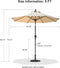 PURPLE LEAF Crank and Tilt Table Umbrella Outdoor Patio Market Umbrella with Visible Hand Crank System - Purple Leaf Garden