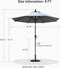 PURPLE LEAF Crank and Tilt Table Umbrella Outdoor Patio Market Umbrella with Visible Hand Crank System - Purple Leaf Garden