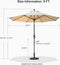 PURPLE LEAF Crank and Tilt Table Umbrella Outdoor Patio Market Umbrella with Visible Hand Crank System - Purple Leaf Garden