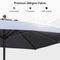 PURPLE LEAF Crank and Tilt Table Umbrella Outdoor Patio Market Umbrella with Visible Hand Crank System - Purple Leaf Garden