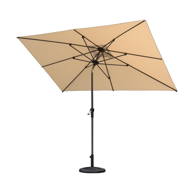 PURPLE LEAF Crank and Tilt Table Umbrella Outdoor Patio Market Umbrella with Visible Hand Crank System - Purple Leaf Garden